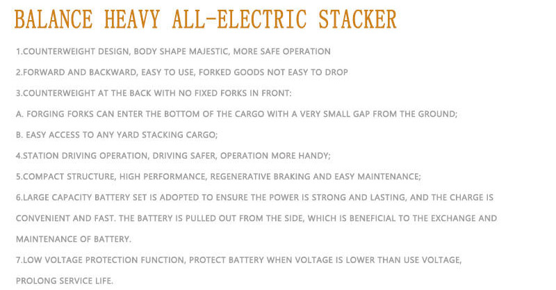 fully electric stacker 7